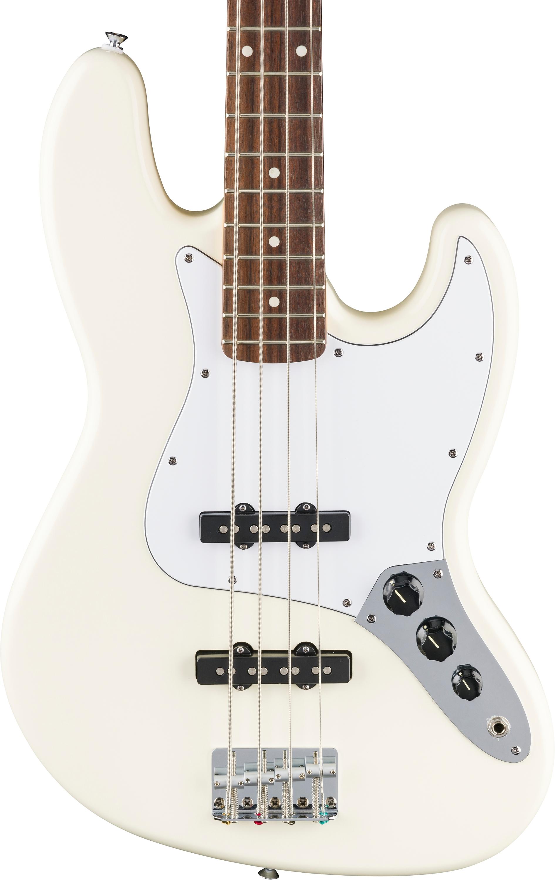 Fender Standard Series Jazz Bass Guitar in Olympic White
